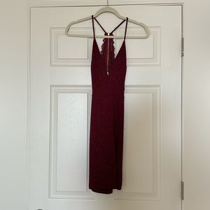 Windsor Burgundy Glitter Dress